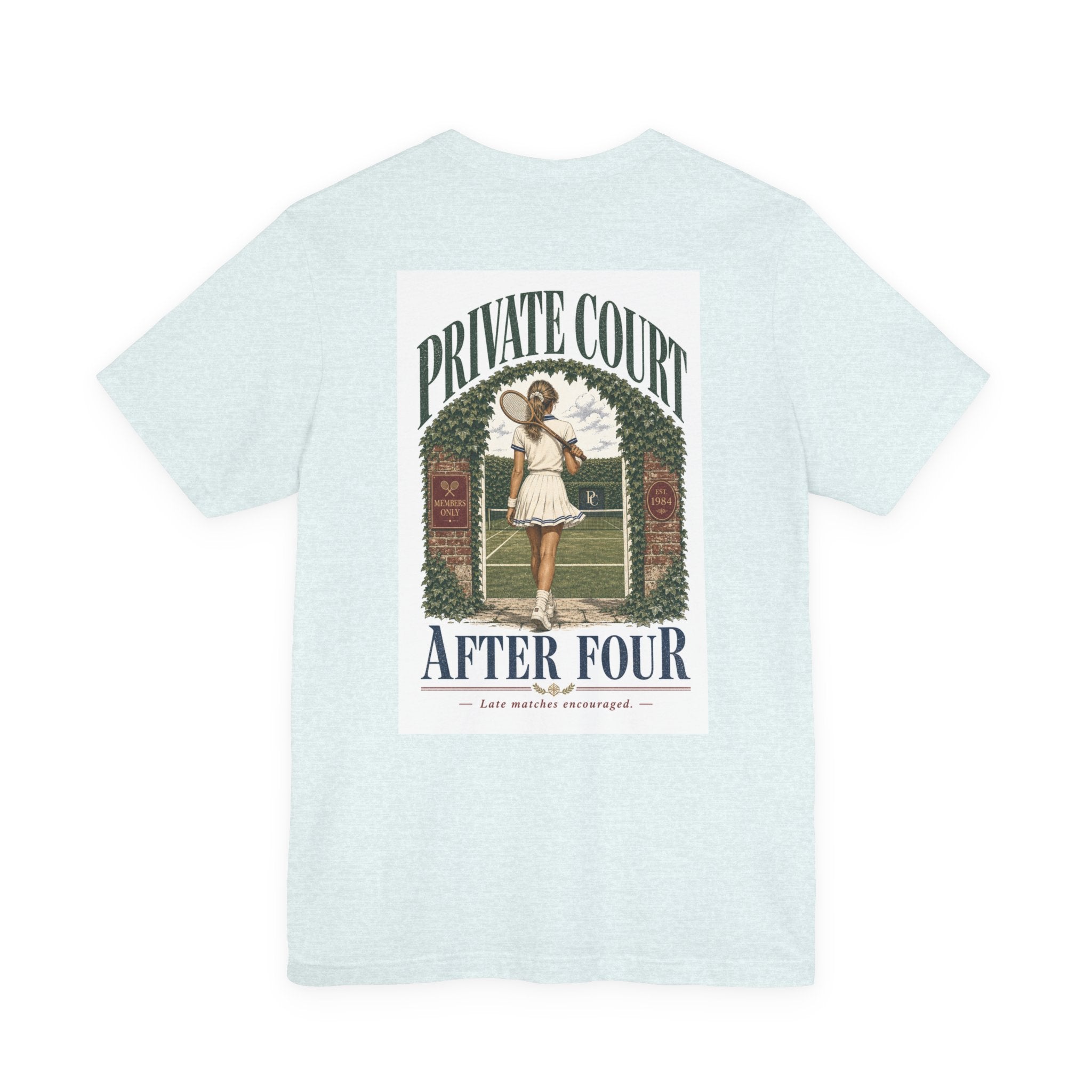 Private Court Tennis Tee — "After Four" Vintage Tennis Graphic T‑Shirt