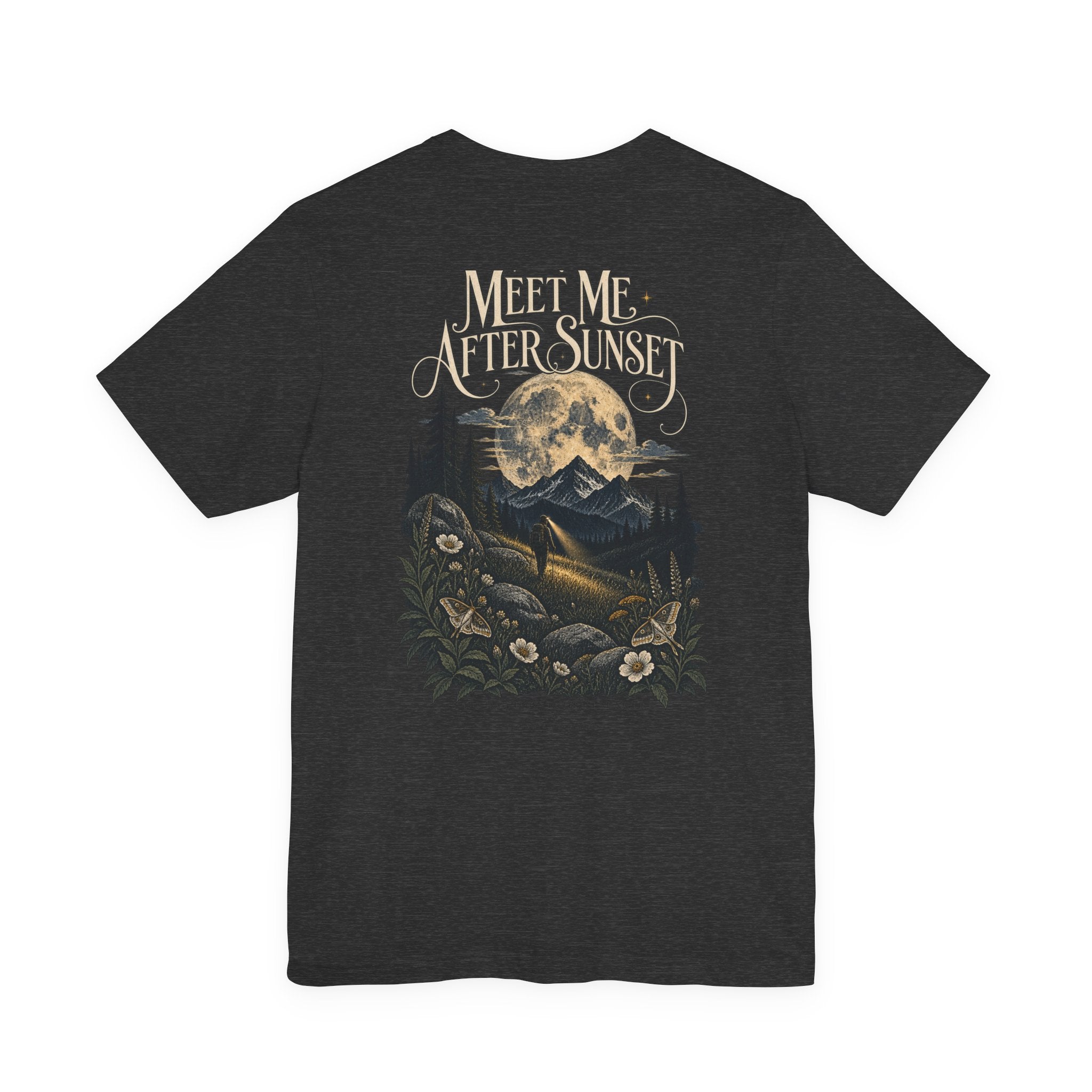 Meet Me After Sunset Tee — Vintage Moth & Moon Graphic T-Shirt