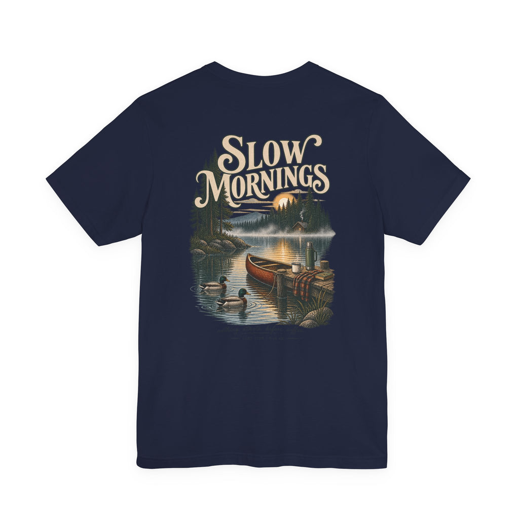 Slow Mornings Duck Tee — Cozy Cabin Nature Graphic T-Shirt