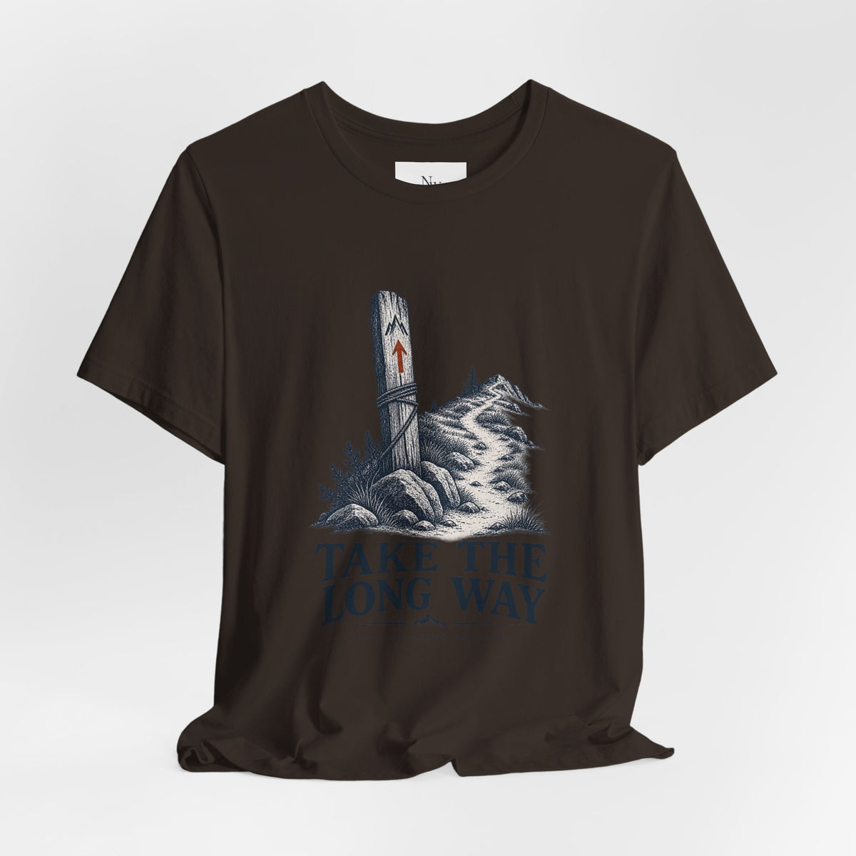 Take The Long Way T‑Shirt — Scenic Hiking Adventure Tee ("Take the Long Way" / "The Long Way Home")