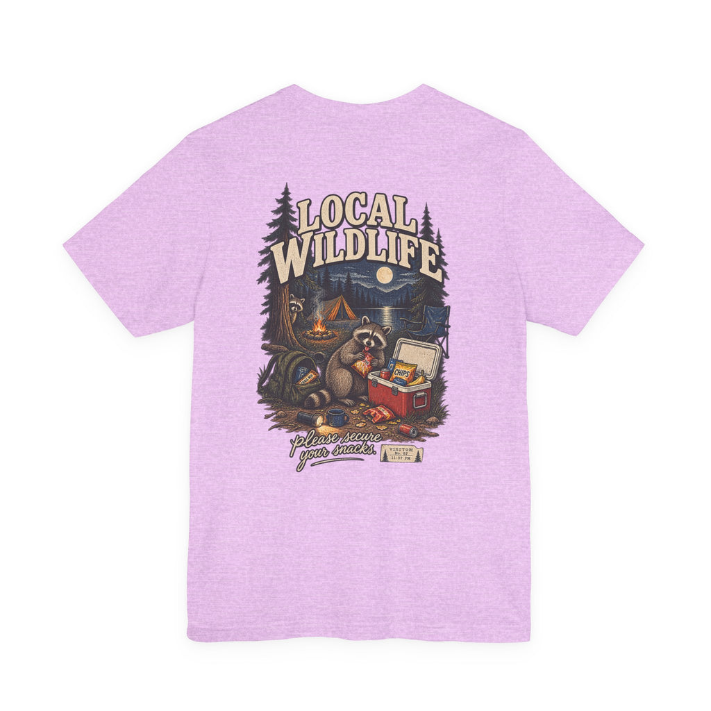 Local Wildlife Raccoon Camping Tee