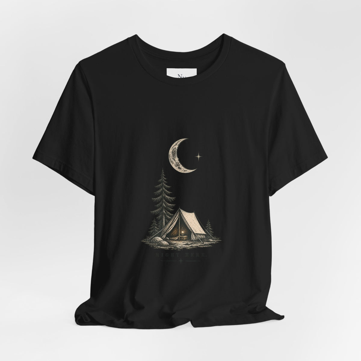 Campfire Adventure T-Shirt — “This Must Be The Place” Scenic Camping Tee