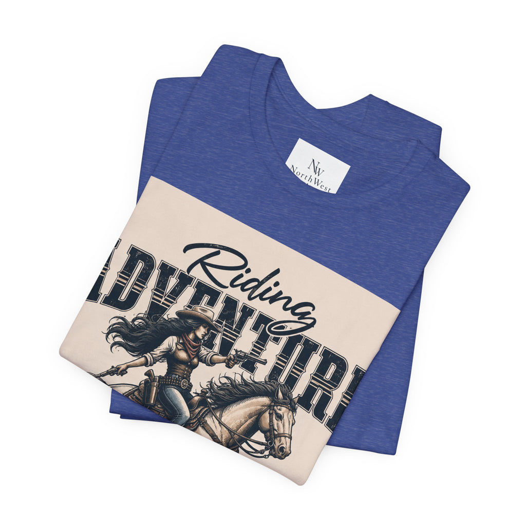 Cowgirl Riding Adventure Tee – Western Horseback Graphic T-Shirt