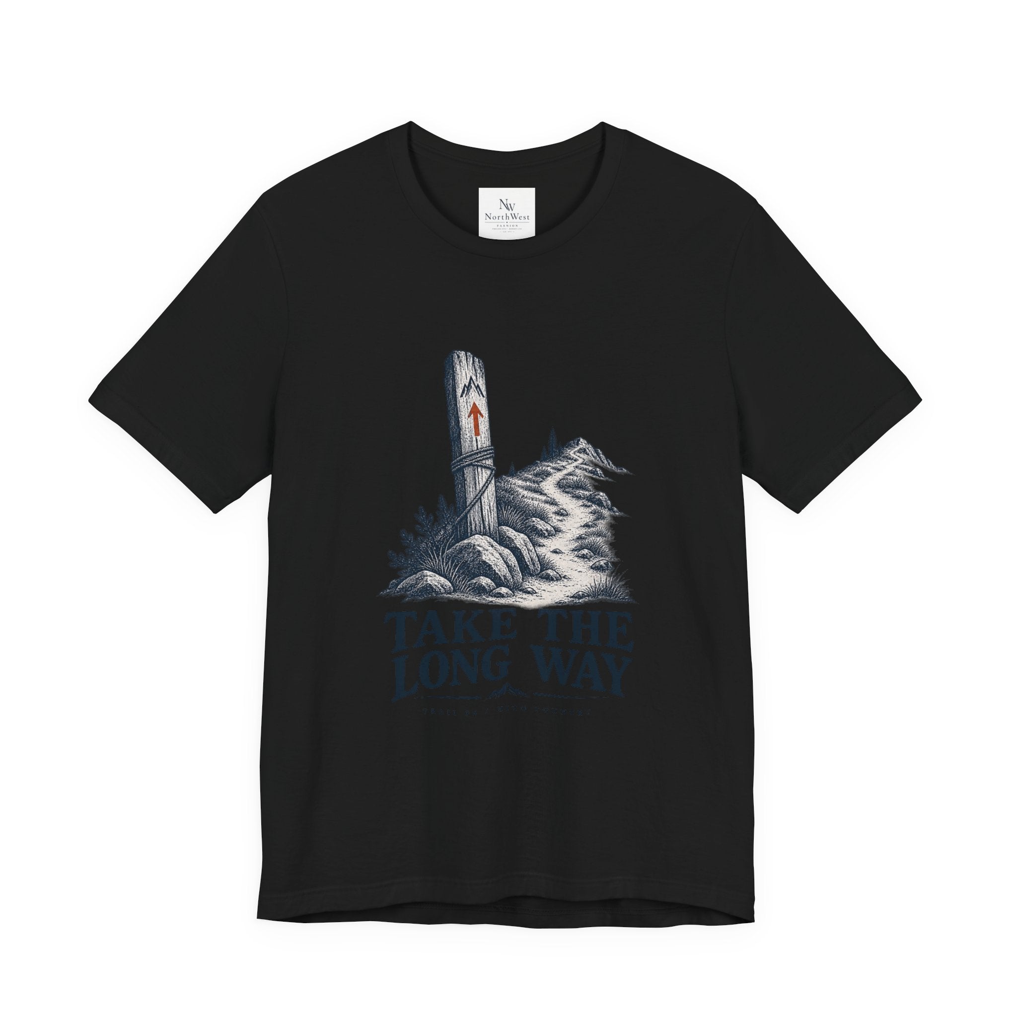 Take The Long Way T‑Shirt — Scenic Hiking Adventure Tee ("Take the Long Way" / "The Long Way Home")