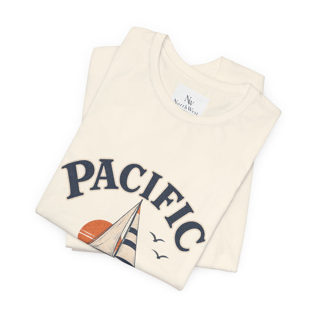 Pacific Social Sailboat Tee — Vintage Sunset Beach T-Shirt