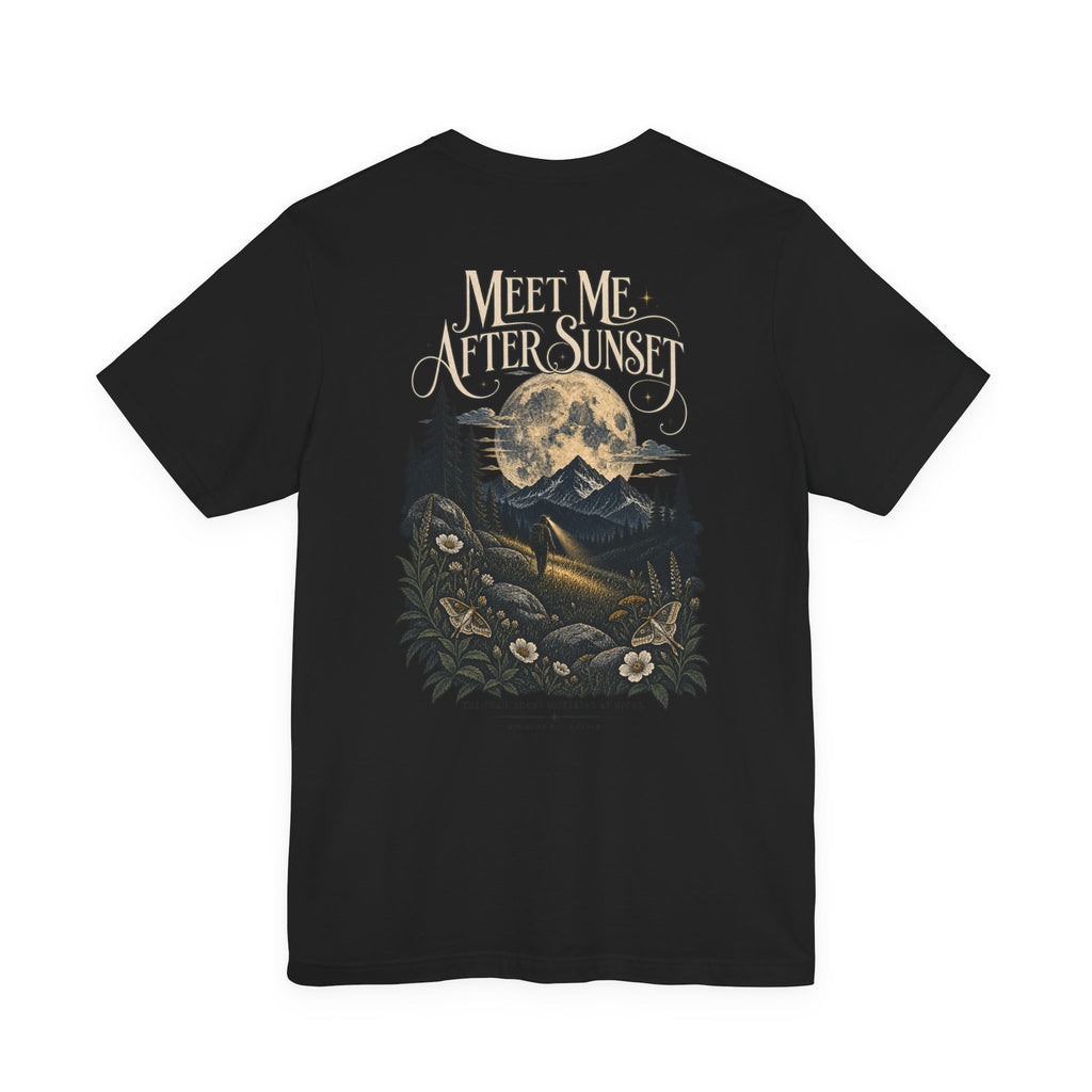 Meet Me After Sunset Tee — Vintage Moth & Moon Graphic T-Shirt