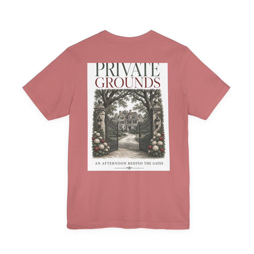 Private Grounds Tee — Vintage Garden Gate Graphic T‑Shirt