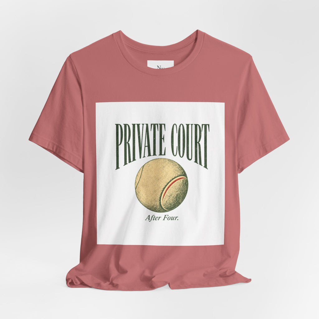 Private Court Tennis Tee — "After Four" Vintage Tennis Graphic T‑Shirt